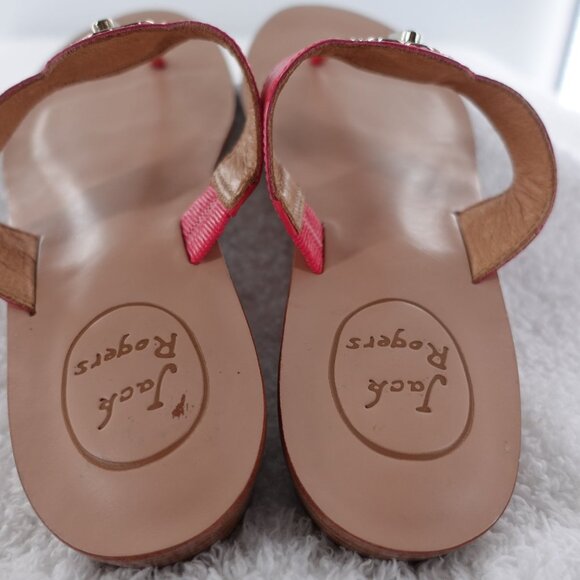 Jack Rogers 8M Larissa Slip On Thong Sandal Hot Pink - Picture 5 of 10